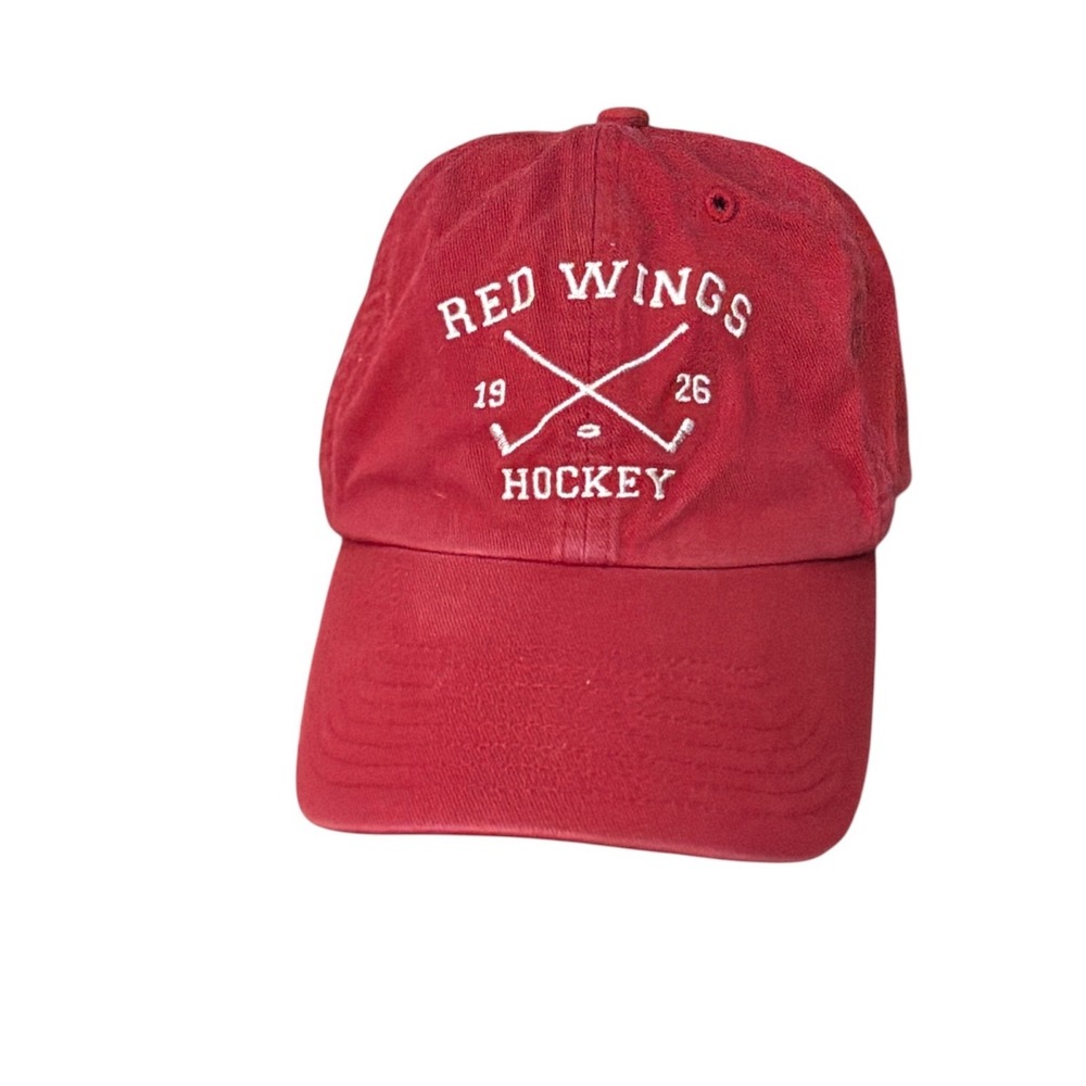 47 Twins Detroit Red Wings 1926 Hockey Hat Mens Red Adjustable Strapback NHL Cap